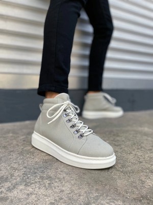 Joy Ayakkabı JY206 Ottawa Bağcıklı Ortopedik Taban Süet Erkek Spor Bot Sbt - Gri