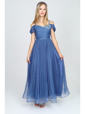 Asortix Kız Çocuk Abiye Mezuniyet Balo Kına Düğün Gece Elbisesi