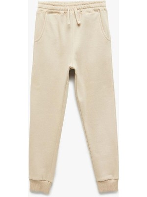 Koton Erkek Çocuk Pamuklu Beli Bağcıklı Şardonlu Jogger Eşofman Altı