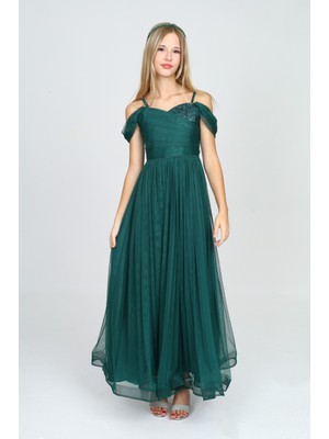 Asortix Kız Çocuk Abiye Mezuniyet Balo Kına Düğün Gece Elbisesi