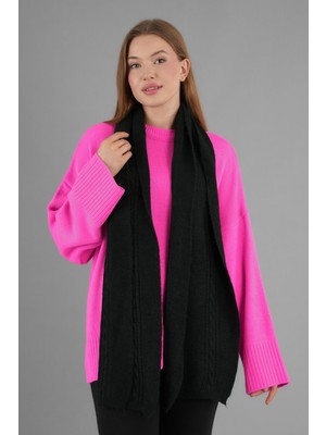 Alexandergardı Örgü Detaylı Uzun Triko ATKI(E24-ATKI-KDN)