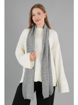 Alexander Gardi Alexandergardı Örgü Detaylı Uzun Triko ATKI(E24-ATKI-KDN)