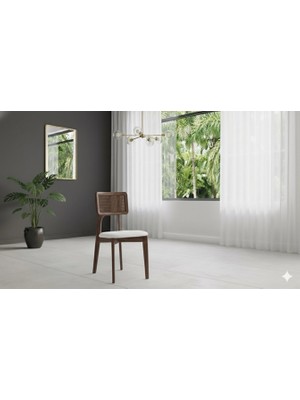 Zeytunhome Doğal Ahşap Yuvarlak Zion Yemek Masası Takımı – 4 Kişilik Modern Scandinavian Stil