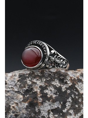 Prestige Akik Taşlı Akrep Figürlü 925 Ayar Gümüş Yüzük 902362