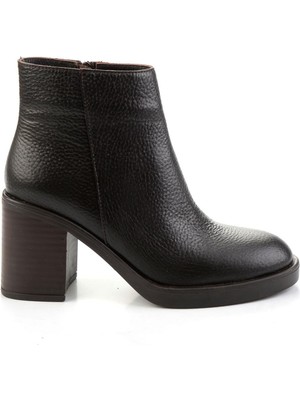 Bambi Kahve Hakiki Deri Kadın Bot & Bootie K02666301503