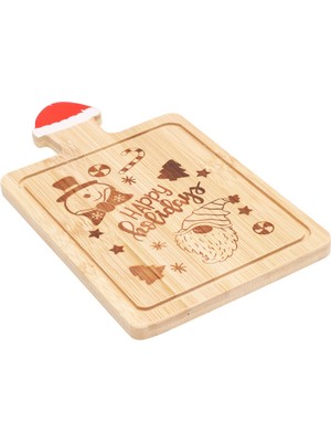 Koopman Ahşap Desenli Sunum Tahtası 19 x 11 x 1 cm 4 Adet