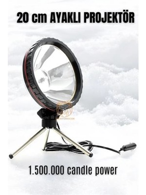 MiraLive 3 Ayaklı El Projektörü 360 Derece Avcı Projektörü Tekne Projektör