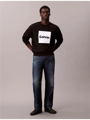 Tommy Hilfiger Ck LV04RD216G Ls Premıum Fleece Calvın Box Gra Erkek Sweatshırts