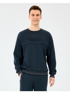 Skechers M Crewneck Sweatshirt Erkek Siyah Sweatshirt S2520229-3817