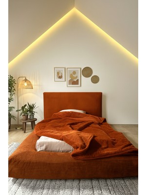 Katt Duobed Fitilli Peluş Havuzlu Baza + Başlık + Yatak Ikiz Yataklı Set Yatak