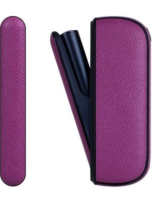 Zigver Iqos Illuma Kapaklı Kılıf Deri Mor Kılıf(Terrea Ile Çalışan Cihaza Uygundur)Sadece Kılıftır