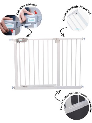 Evokids Çift Kilitli Çocuk Güvenlik Kapısı 105-114 cm Arası Kullanım