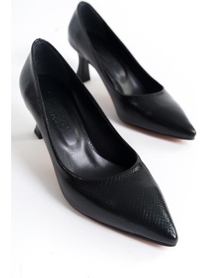 Özse Shoes Desenli Topuklu Kadın Ayakkabı Stiletto