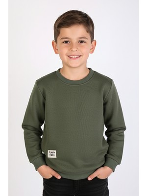 Kinderos Bisiklet Yaka Kalın Çocuk Sweatshirt - 26K 1626