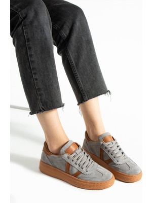 Getcho Ceesay Kadın Gri Süet Günlük Ayakkabı
