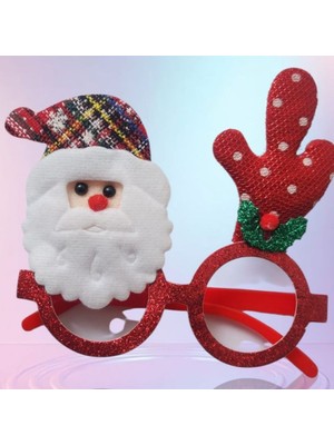 Parti Sürprizi Yılbaşı Partisi Noel Baba Şapkalı Gözlük 1 Adet