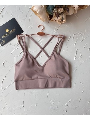 Intive Lingerie Aurafit V Yaka Arkası Çapraz Ip Askılı Tasarım Spor SÜTYENI/BÜSTIYER-9024