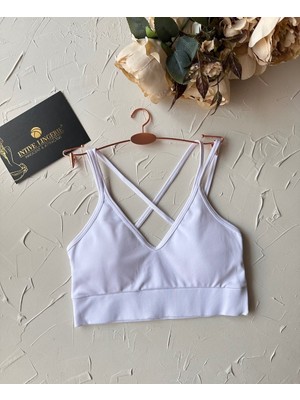 Intive Lingerie Aurafit V Yaka Arkası Çapraz Ip Askılı Tasarım Spor SÜTYENI/BÜSTIYER-9024