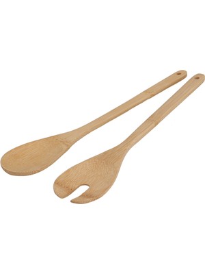 Koopman Ahşap 2'li Salata Servis Seti 4 Adet