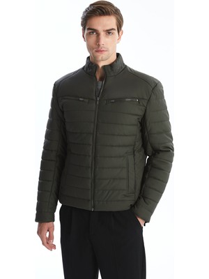 Lc Waikiki Yeni Sezon Slim Fit Dik Yaka Erkek Deri Görünümlü Mont