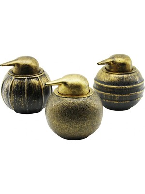 Shopwave Penguen Görünüm - Eskitme Desen Seramik Tombulsıvı Sabunluk (5047)