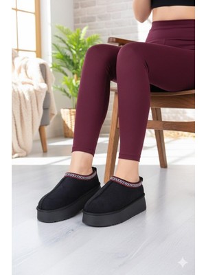 Fort 1191 Içi Kürklü Kalın Taban Önü Kapalı Kışlık Kadın Terlik