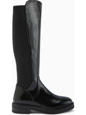 Limoya Gladis Siyah Diz Altı Kadın Çizme