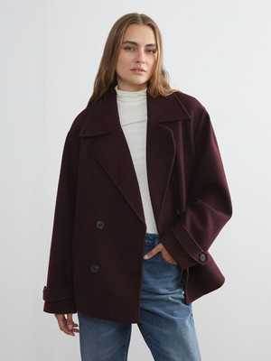 Lc Waikiki Yeni Sezon Kruvaze Yaka Kadın Kaşe Kaban