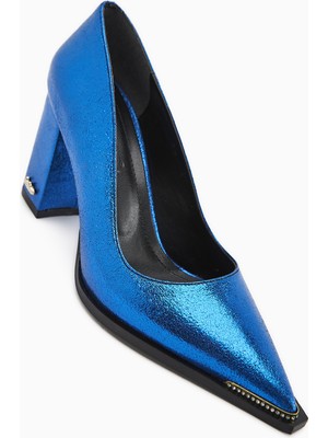 Limoya Bonny Mavi Kalın Topuklu Kadın Ayakkabı