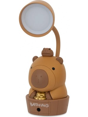 Sevimli Ayı Figürlü LED Masa Lambası – USB Şarjlı Esnek Boyunlu Gece Lambası – Çocuk Odası ve Çalışma Masası Işığı