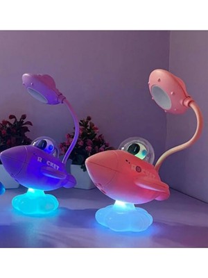 Rocket Gece Lambası ve Masa Lambası – USB Şarjlı LED Işıklı Roket Tasarımlı Çocuk Odası Lambası