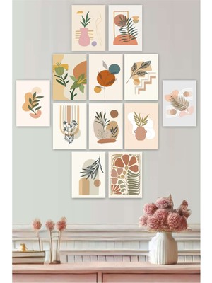 UNT 12 Parça Siyah Modern Minimailst Bohemien  Sanatsal Tablo Seti 3