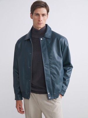 Lc Waikiki Yeni Sezon Gömlek Yaka Suni Deri Erkek Mont