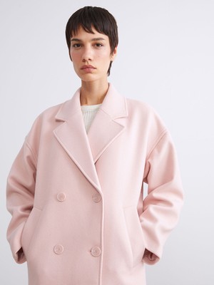 Lc Waikiki Yeni Sezon Kruvaze Yaka Kadın Kaşe Kaban