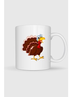 Bahriyeli Collection  Thanksgiving Horoz Tasarımlı Kupa Bardak