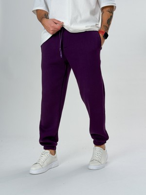 Cocopelli Şardonlu Mor Erkek Jogger Eşofman COC2554