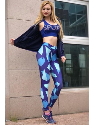 Alışveriş Sokağı Dar Kesim Spor Tayt Dalgıç Kumaş Yüksek Bel