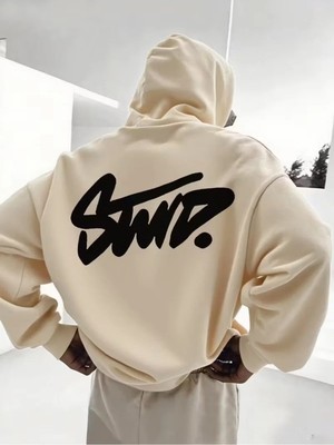 Ela Fashion Erkek Baskılı 3 Iplik Sweatshırt Oversize