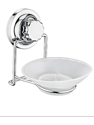 Venüs Shopping Vakumlu Plastik Sabunluk Krom -VK-713