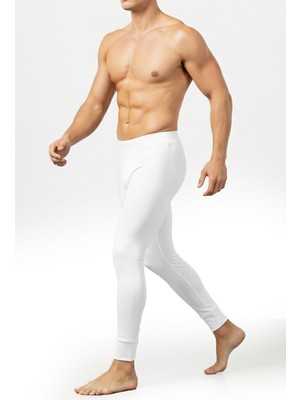 Deepsea Unisex Beyaz Dar Kesim Termal Performans Taytı – Soğuk Havalar & Spor Kullanımı 2607073