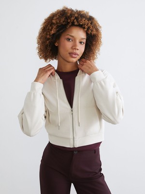 Lc Waikiki Yeni Sezon Kapüşonlu Kadın Fermuarlı Sweatshirt