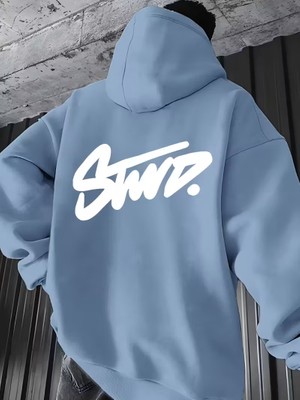 Ela Fashion Erkek Baskılı 3 Iplik Sweatshırt Oversize