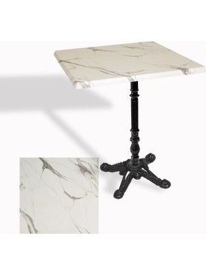 Dockers Çipa 1004 Döküm Ayak Kare Masa 70X70 cm - (Werzalit, Wermodin ve Allzalit Tabla) - Afyon Mermer