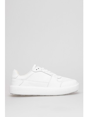 Lufian 112230251 Mateas Erkek Hakiki Deri Klasik Sneaker Beyaz