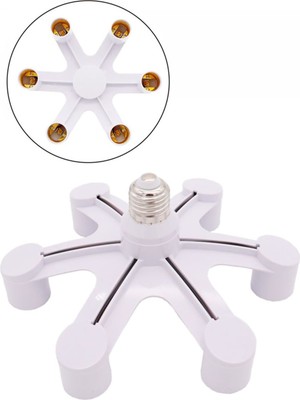 Gampus E27 6lı Duy Çoğaltıcı - Lamba Duy Çoklayıcı - E 27 6 In 1 Ampul Duy Çoğaltma Studio Lamp