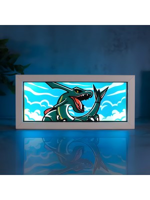 Jade Produck Efsanevi Gökyüzü Ejderhası Rayquaza LED Işık Kutusu
