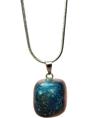 Venüs Shopping Lapis Lazuri Doğal Taşı Zincirli El Yapımı Kolye Uç: 2 cm Zincir: 20 cm Kutulu