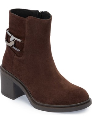 Tergan Kahve Hakiki Süet Deri Kadın Casual Bot - K24K1BT67746-B85