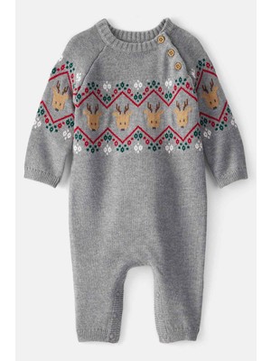 Carter's Erkek Bebek Gri Kapüşonlu Tulum