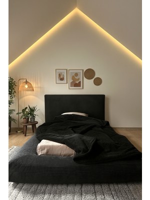 Katt Duobed Fitilli Peluş Havuzlu Baza + Başlık + Yatak Ikiz Yataklı Set Yatak